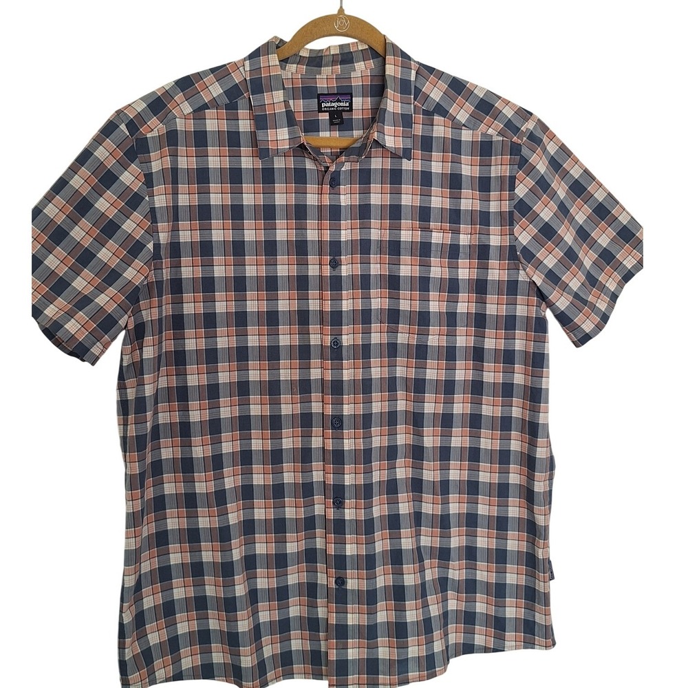 Patagonia Men's Organic Cotton Button-Up Shirt L Short Sleeve Casual